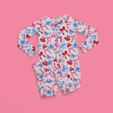 Red, White, and Bows Dream Romper | Milk & Baby