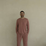 Men's Bamboo Pajamas | Red Gingham | Milk & Baby