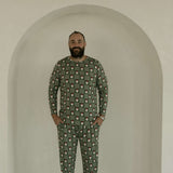 Santa Checkerboard | Men's Bamboo Pajamas | Milk & Baby