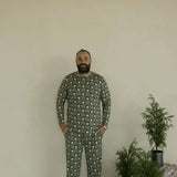 Santa Checkerboard | Men's Bamboo Pajamas | Milk & Baby