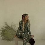 Santa Checkerboard | Women's Bamboo Pajamas | Milk & Baby