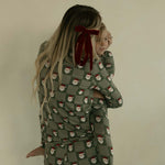 Santa Checkerboard | Women's Bamboo Pajamas | Milk & Baby