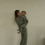 Santa Checkerboard | Women's Bamboo Pajamas | Milk & Baby