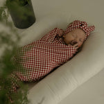 Bamboo Swaddle | Red Gingham | Milk & Baby