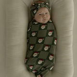 Santa Checkerboard | Bamboo Swaddle | Milk & Baby