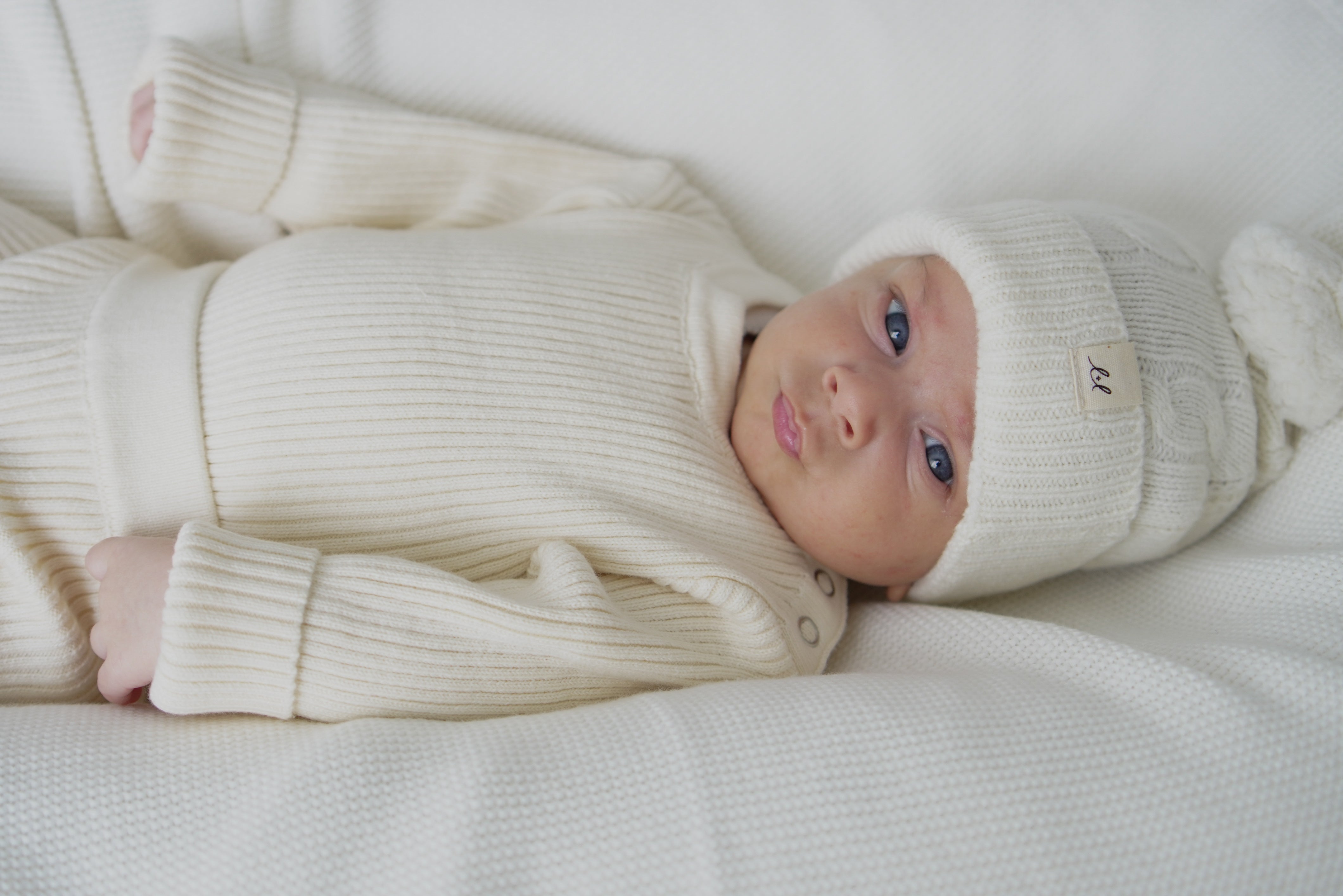 Luna + Luca Baby Rib Bodysuit | Cream | Milk & Baby
