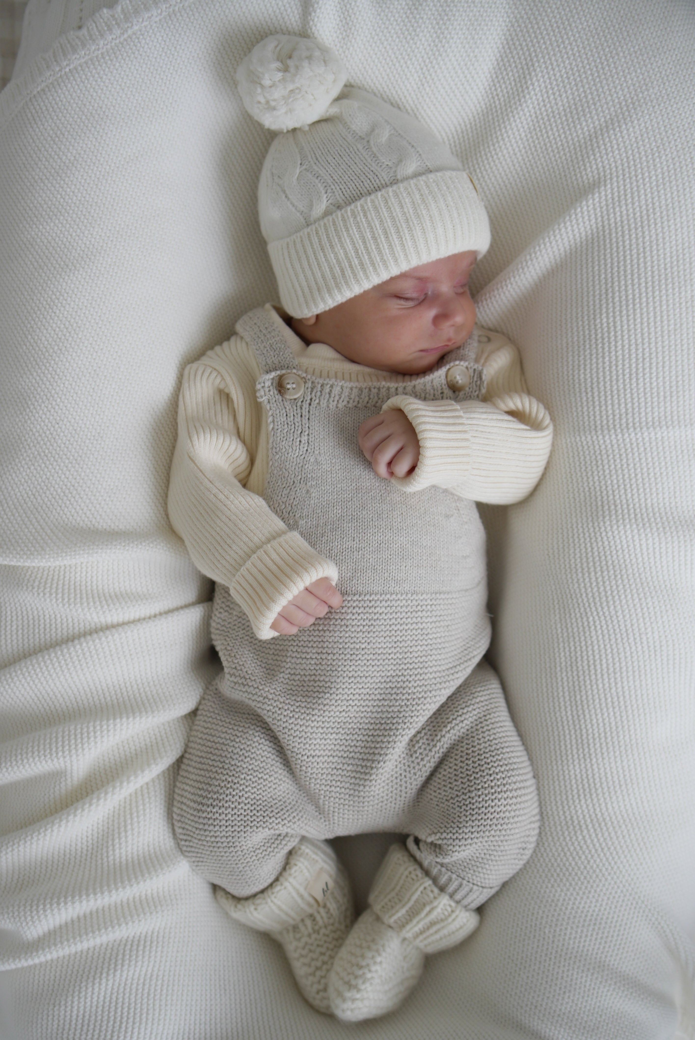 Luna + Luca Natural Knit Overalls | Milk & Baby