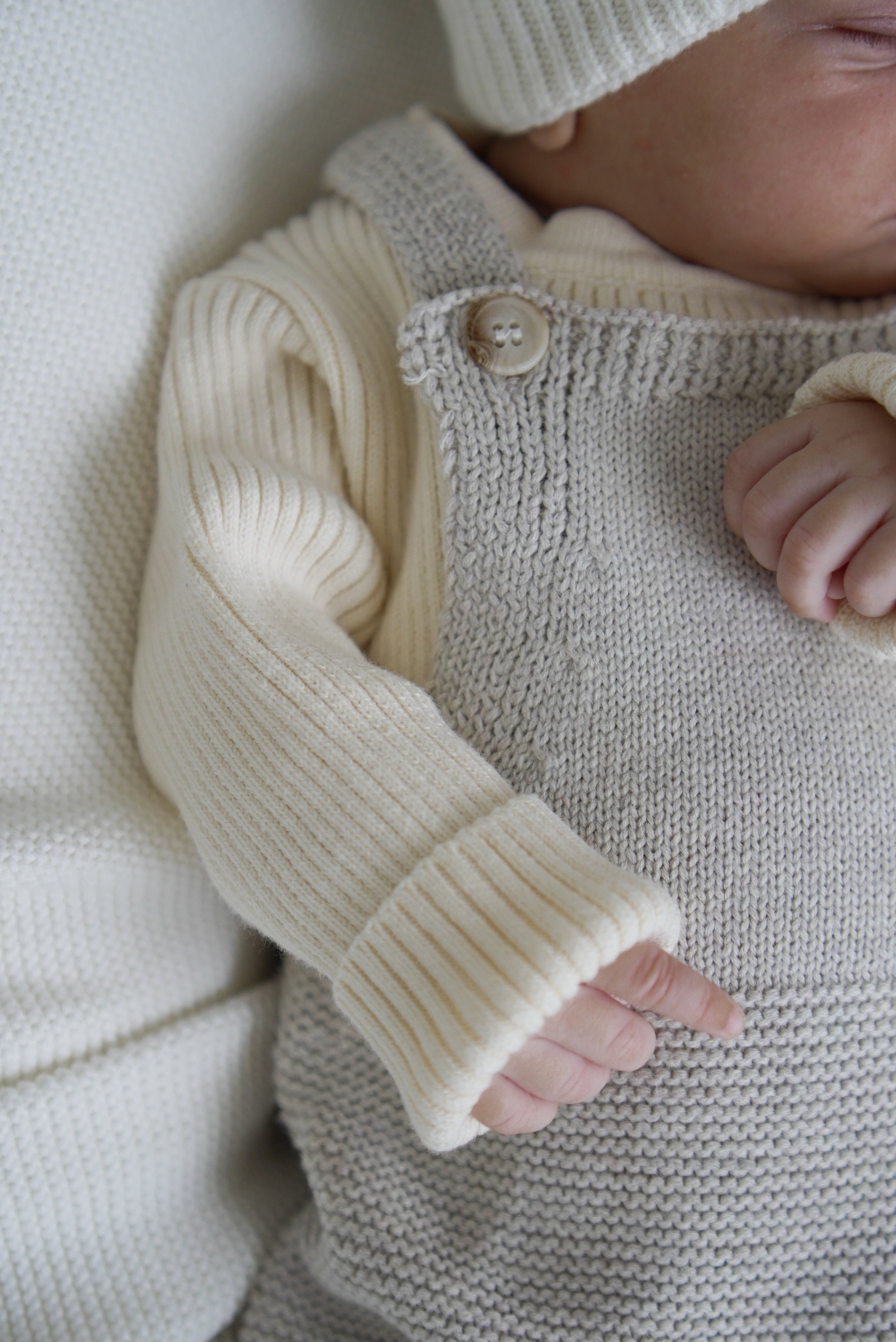 Luna + Luca Baby Rib Bodysuit | Cream | Milk & Baby