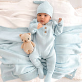 Baby Rib Henley Bundle | Powder Blue