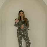 Santa Checkerboard | Long Sleeve Women's Bamboo Pajamas | Milk & Baby