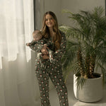 Santa Checkerboard | Long Sleeve Women's Bamboo Pajamas | Milk & Baby