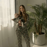Santa Checkerboard | Long Sleeve Women's Bamboo Pajamas | Milk & Baby