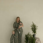 Santa Checkerboard | Bamboo Knotted Gown | Milk & Baby