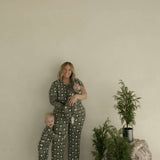 Santa Checkerboard | Bamboo Knotted Gown | Milk & Baby