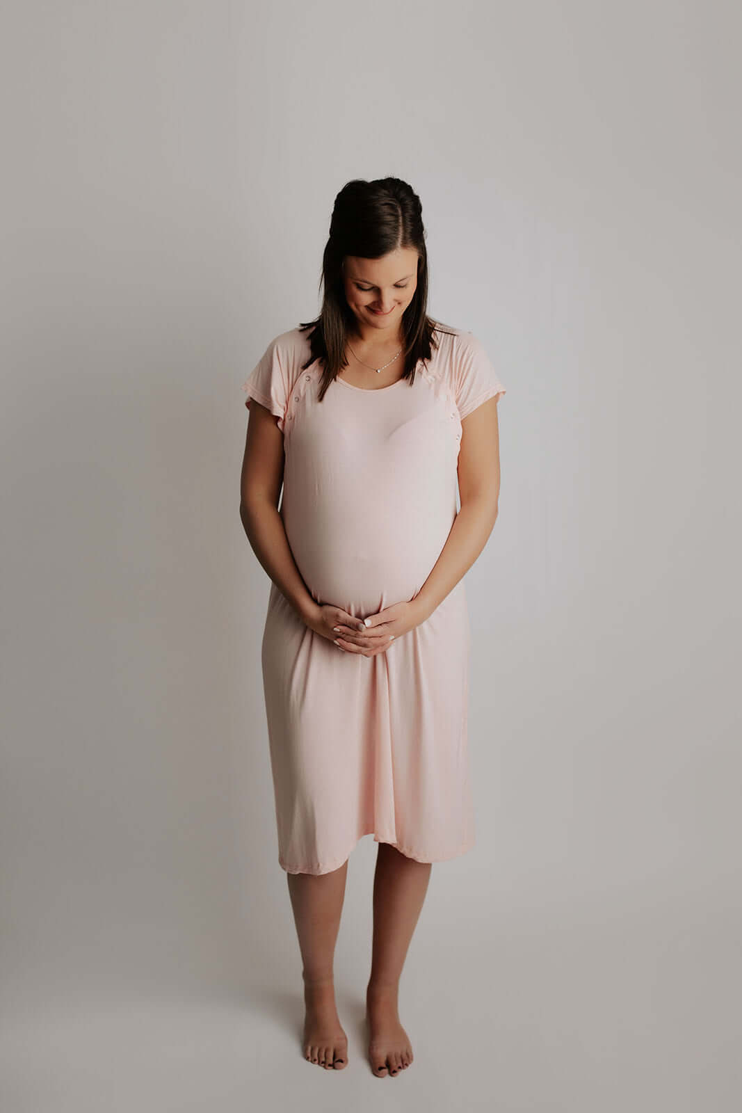 Heavenly Pink Mommy Labor & Delivery Gown | Milk & Baby