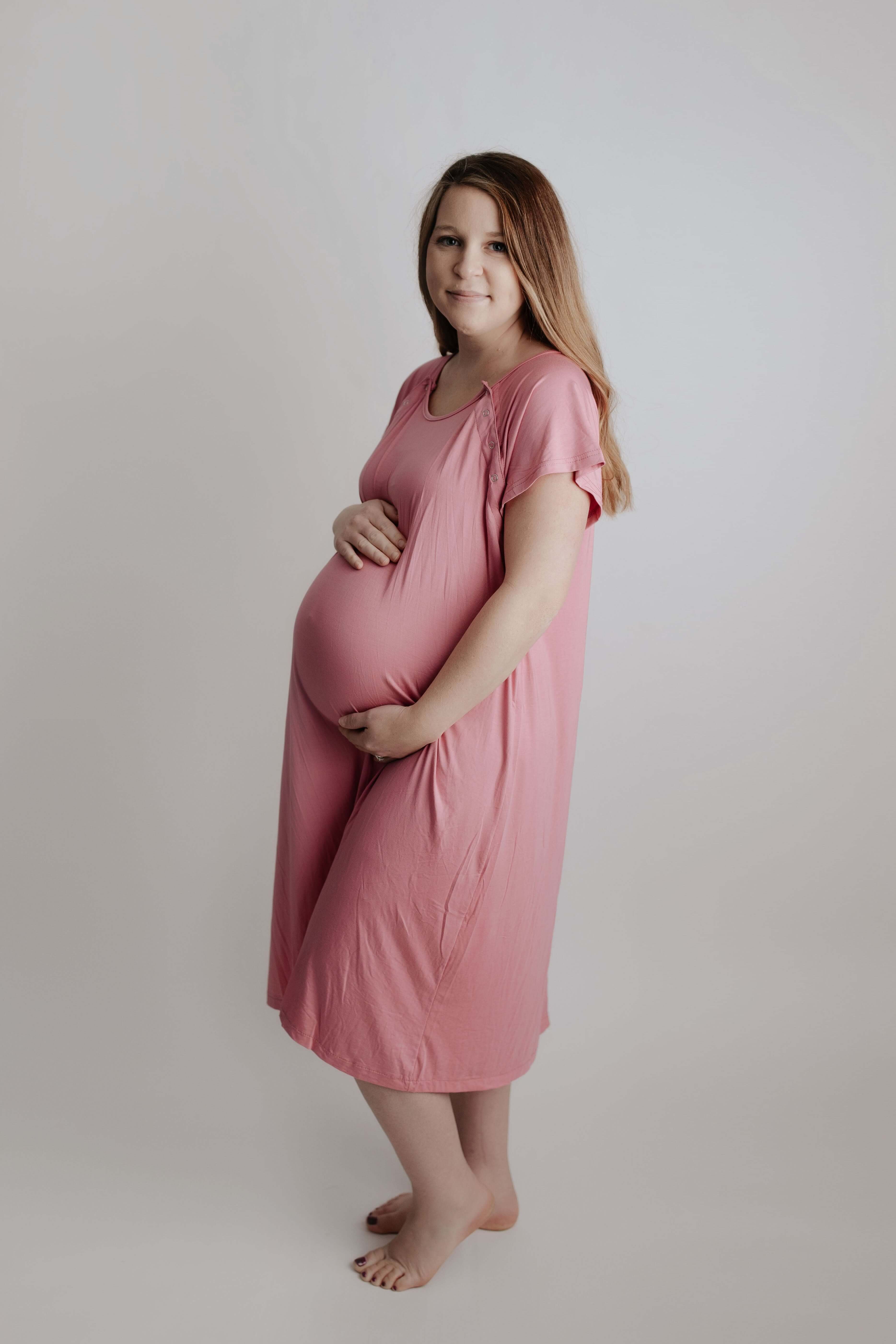 Rose Mommy Labor & Delivery Gown | Milk & Baby
