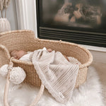 Pointelle Baby Blanket - Beige | Milk & Baby