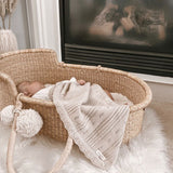 Pointelle Baby Blanket - Beige | Milk & Baby