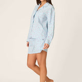 Afterparty Poplin Rosy Nights Short PJ Set