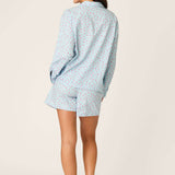 Afterparty Poplin Rosy Nights Short PJ Set
