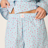 Afterparty Poplin Rosy Nights Short PJ Set
