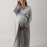 GOLDIE || LONG SLEEVE LOUNGEWEAR MATERNITY ROBE