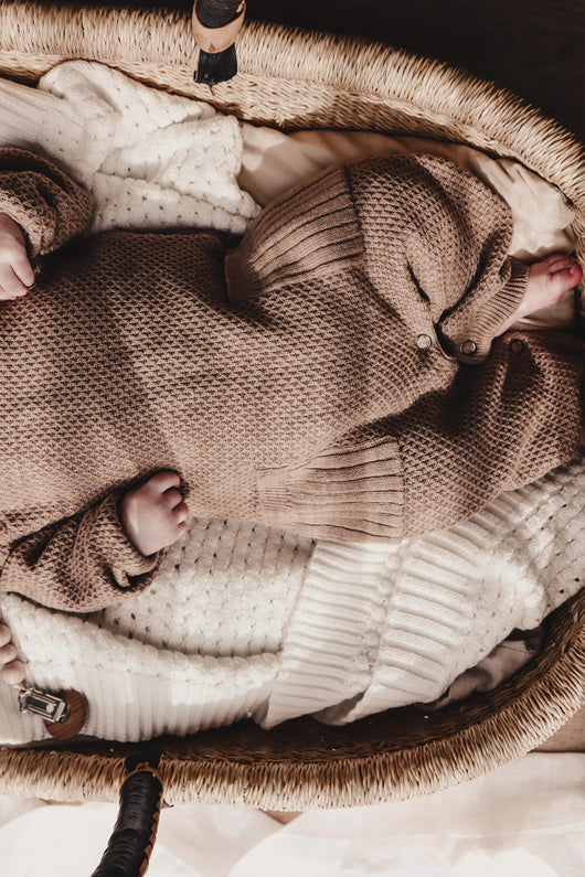 Rib Pocket Jumpsuit - Acorn Milk & Baby