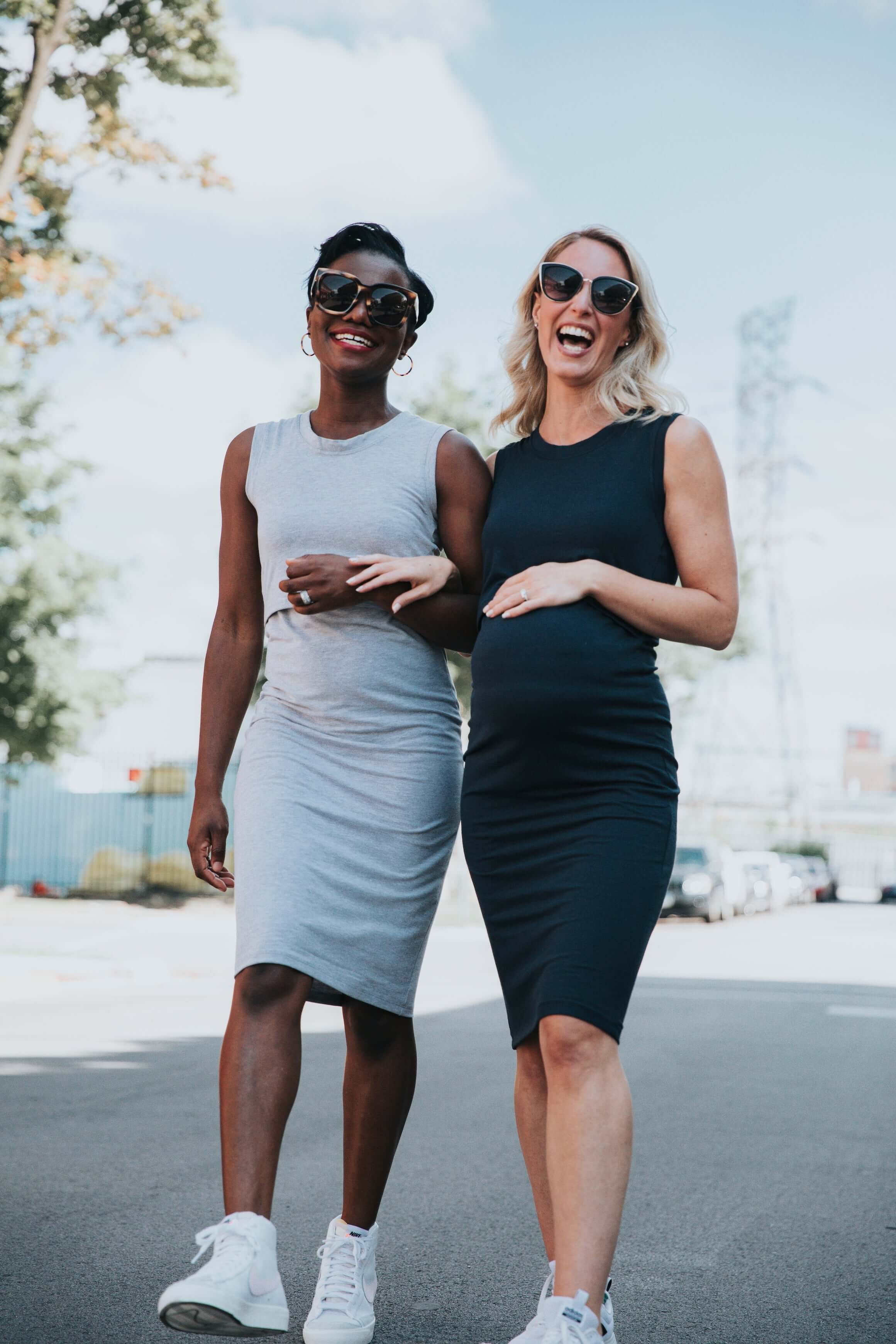 Little Breastfeeding Dress | Navy | Milk & Baby