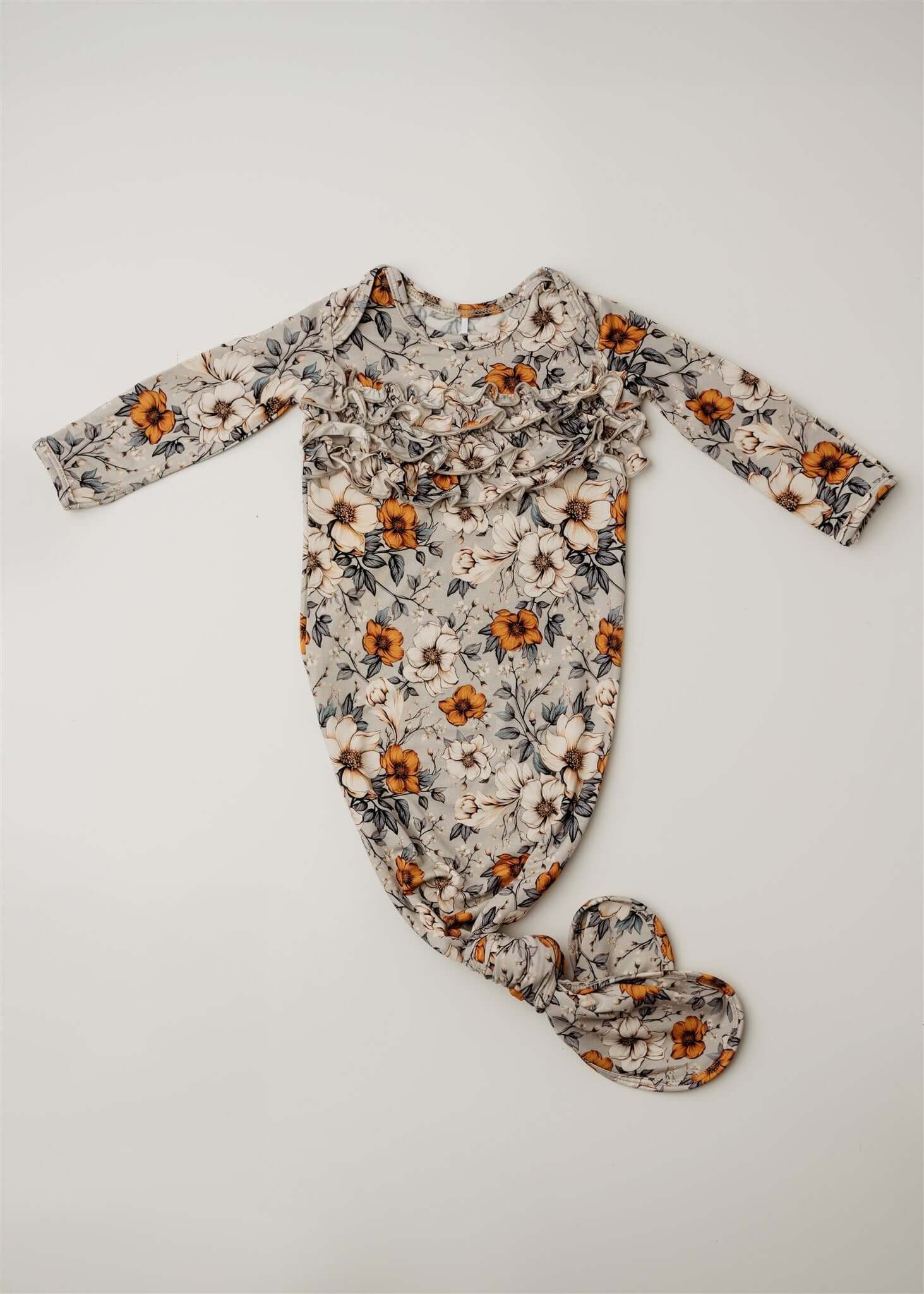 Amber Gardens Ruffle Knot Gown | Milk & Baby