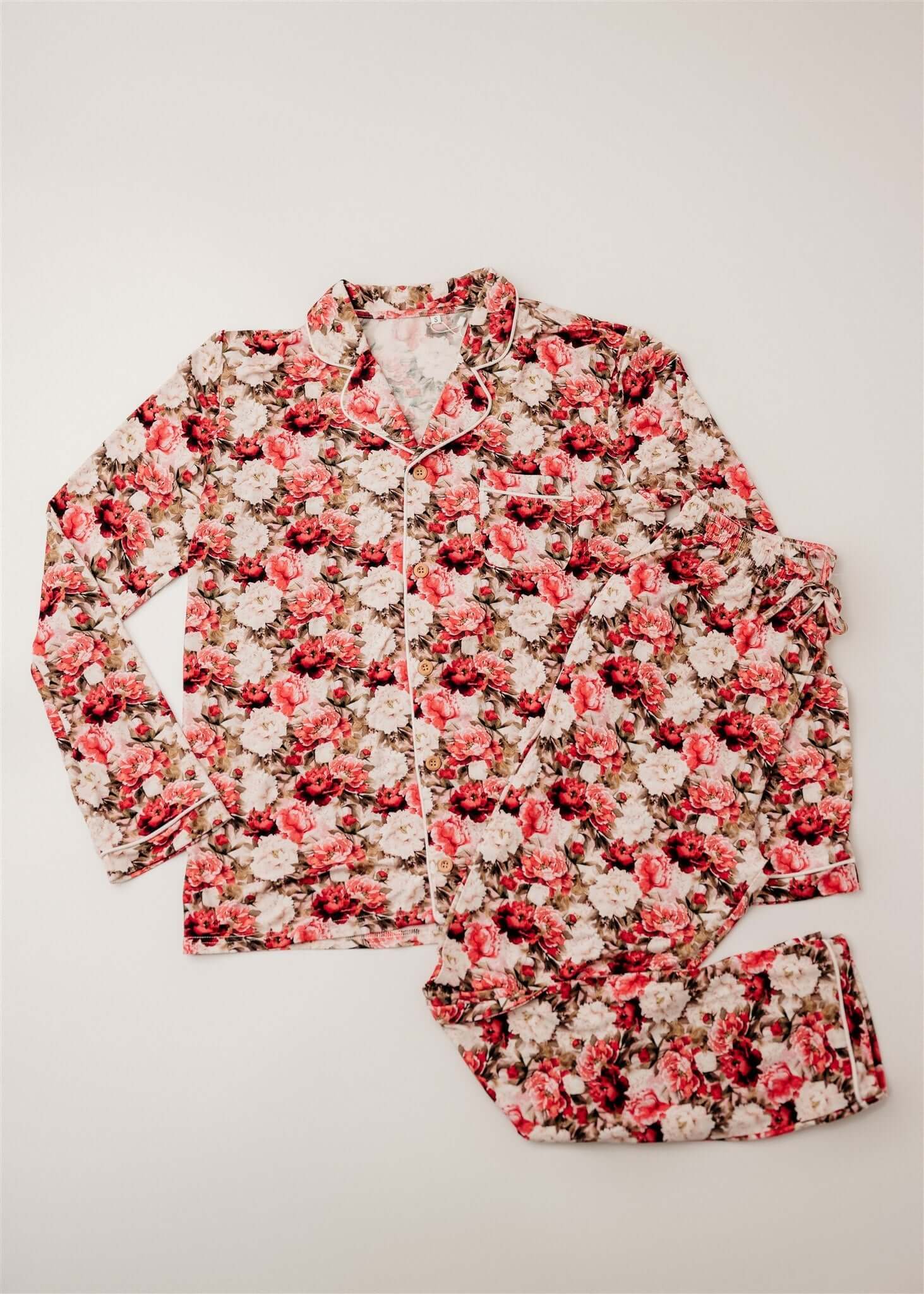 Crimson Bloom Mommy Pajama Set | Milk & Baby