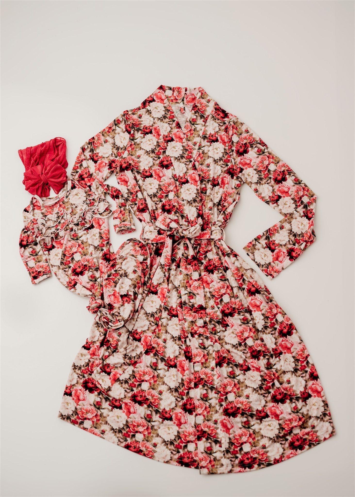 Crimson Bloom Mommy Robe | Milk & Baby