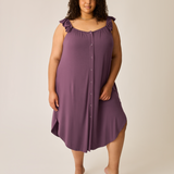 Ruffle Strap Labor & Delivery Gown | Burgundy Plum