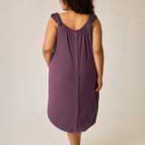 Ruffle Strap Labor & Delivery Gown | Burgundy Plum