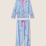 Baked Woof Love Dog Print Flannel PJ Set | Milk & Baby