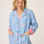 Baked Woof Love Dog Print Flannel PJ Set | Milk & Baby