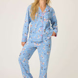 Baked Woof Love Dog Print Flannel PJ Set | Milk & Baby