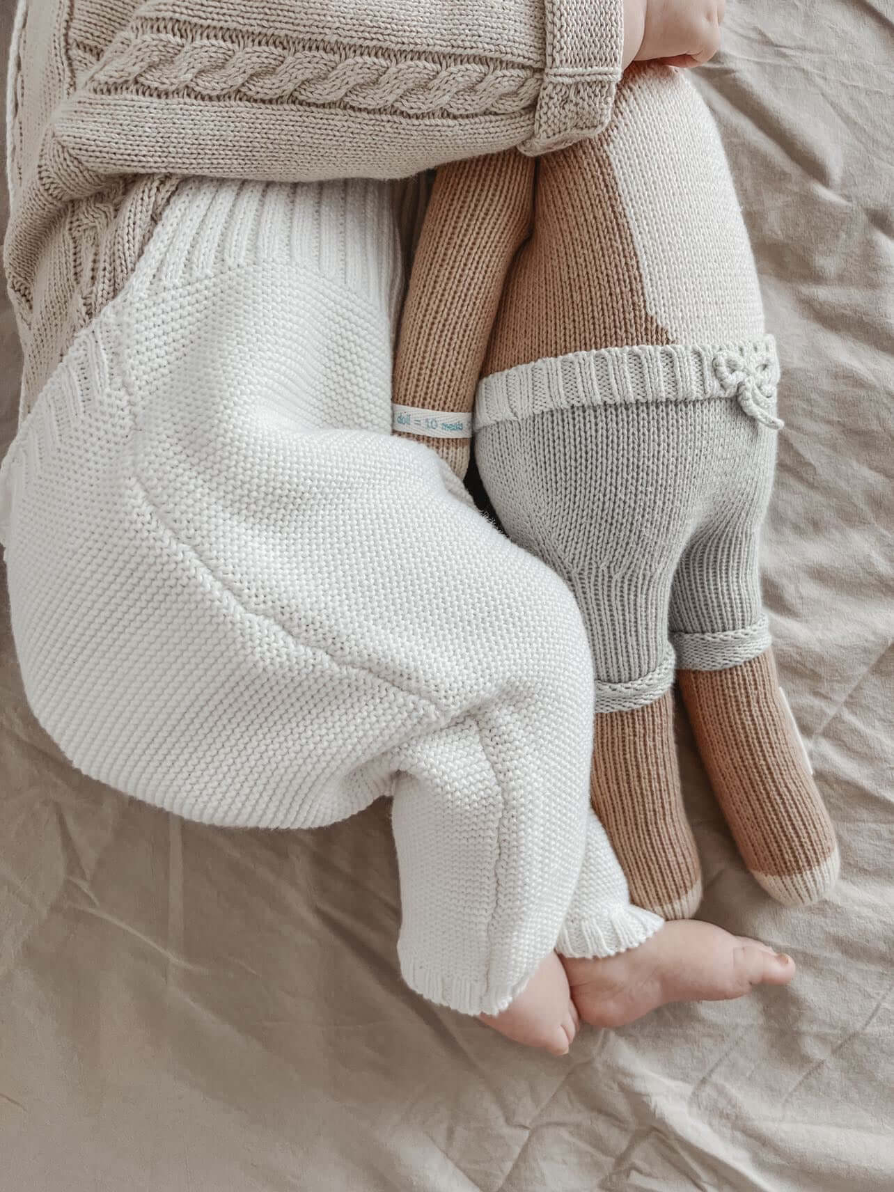 Rib Detail Overalls | White | Milk & Baby