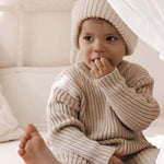 Chunky Rib Leggings | Beige | Milk & Baby
