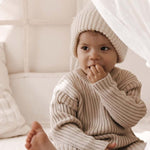 Chunky Rib Pullover | Beige | Milk & Baby