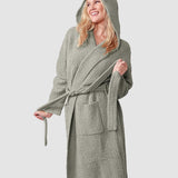 Ribbed Hooded Robe | Milk & Baby