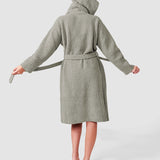 Ribbed Hooded Robe | Milk & Baby