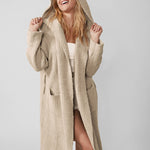 Ribbed Hooded Robe | Milk & Baby