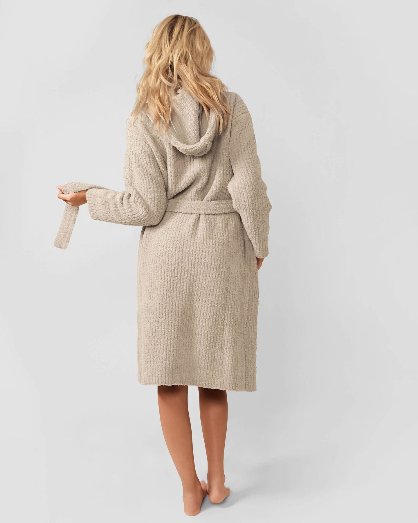 Ribbed Hooded Robe | Milk & Baby