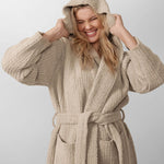 Ribbed Hooded Robe | Milk & Baby