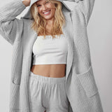 Ribbed Hooded Robe | Milk & Baby