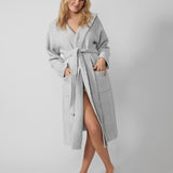 Ribbed Hooded Robe | Milk & Baby