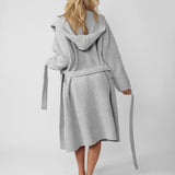 Ribbed Hooded Robe | Milk & Baby