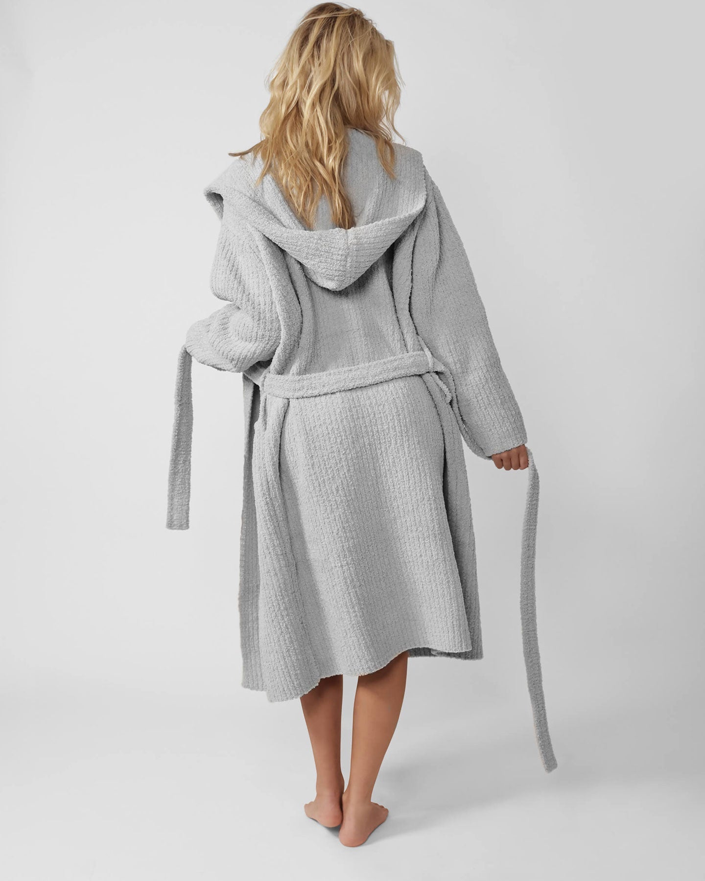 Ribbed Hooded Robe | Milk & Baby