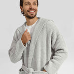 Ribbed Hooded Robe | Milk & Baby