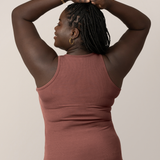 Ribbed Bamboo Racerback Nursing Tank | Redwood